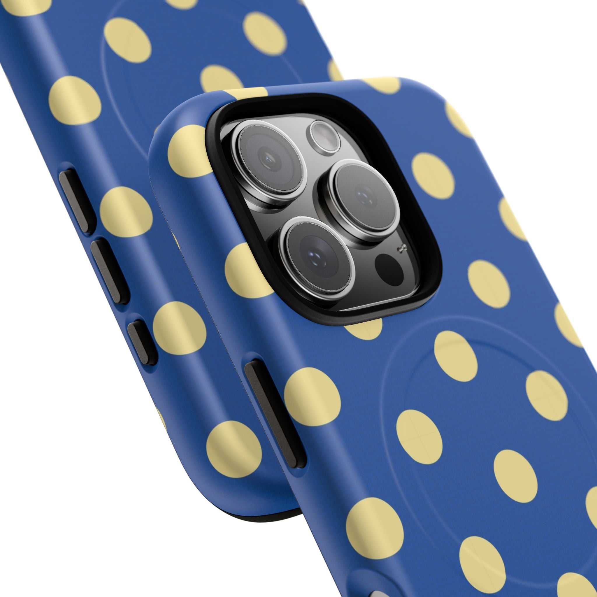 Butter And Cobalt Polka Dot Magnetic Phone Case by etchd, view 27