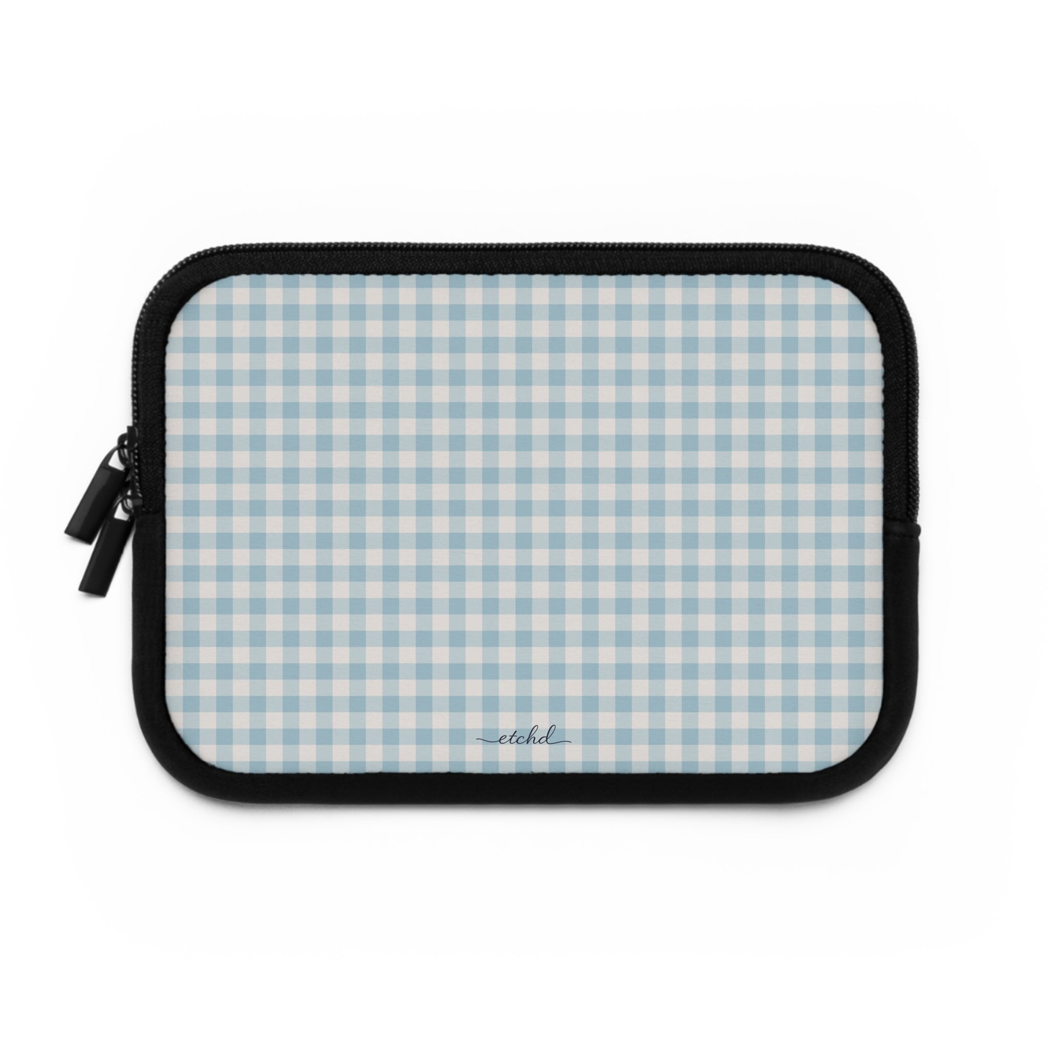 Cornflower Gingham Laptop Sleeve by etchd, view 2