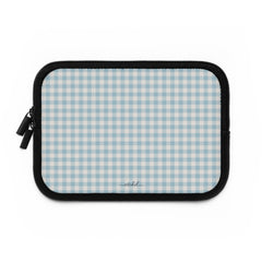 Cornflower & White Gingham Laptop Sleeve by etchd, view 2