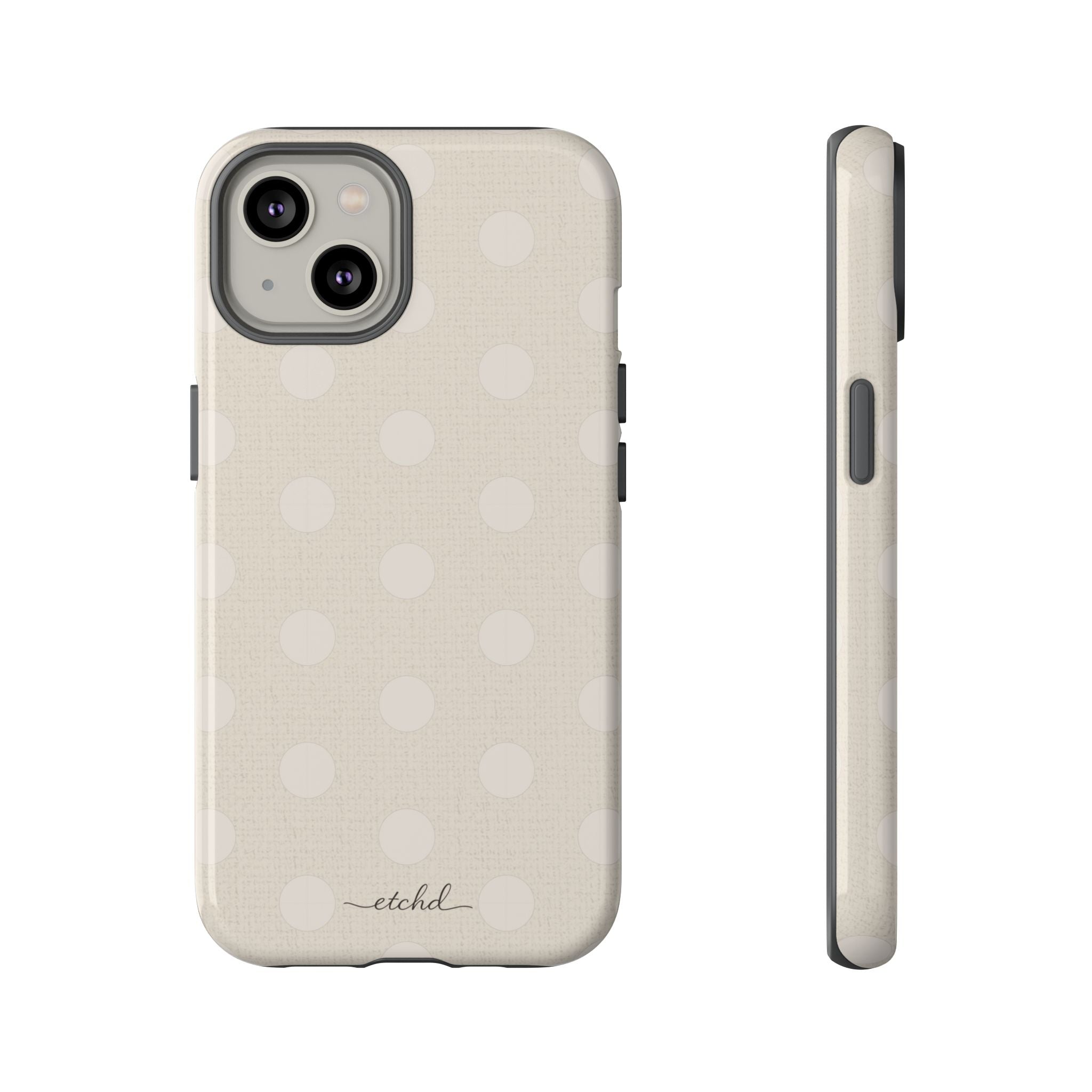 Neutral Polka Dot Phone Case by etchd, view 2
