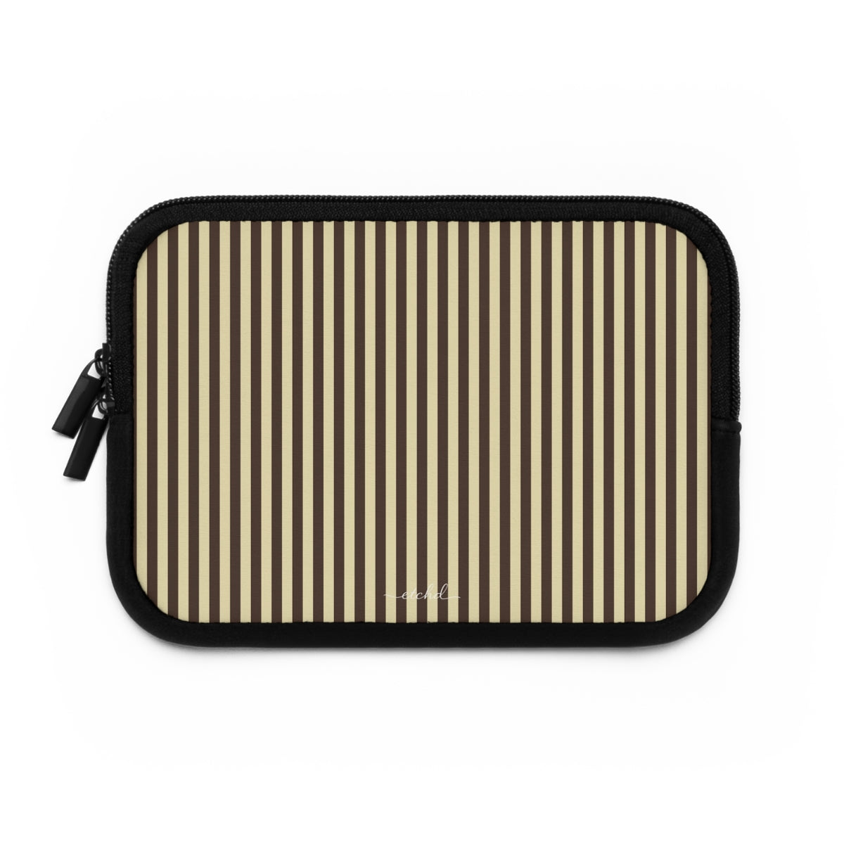 Butter & Brown Striped Custodia per laptop di etchd, vista 2