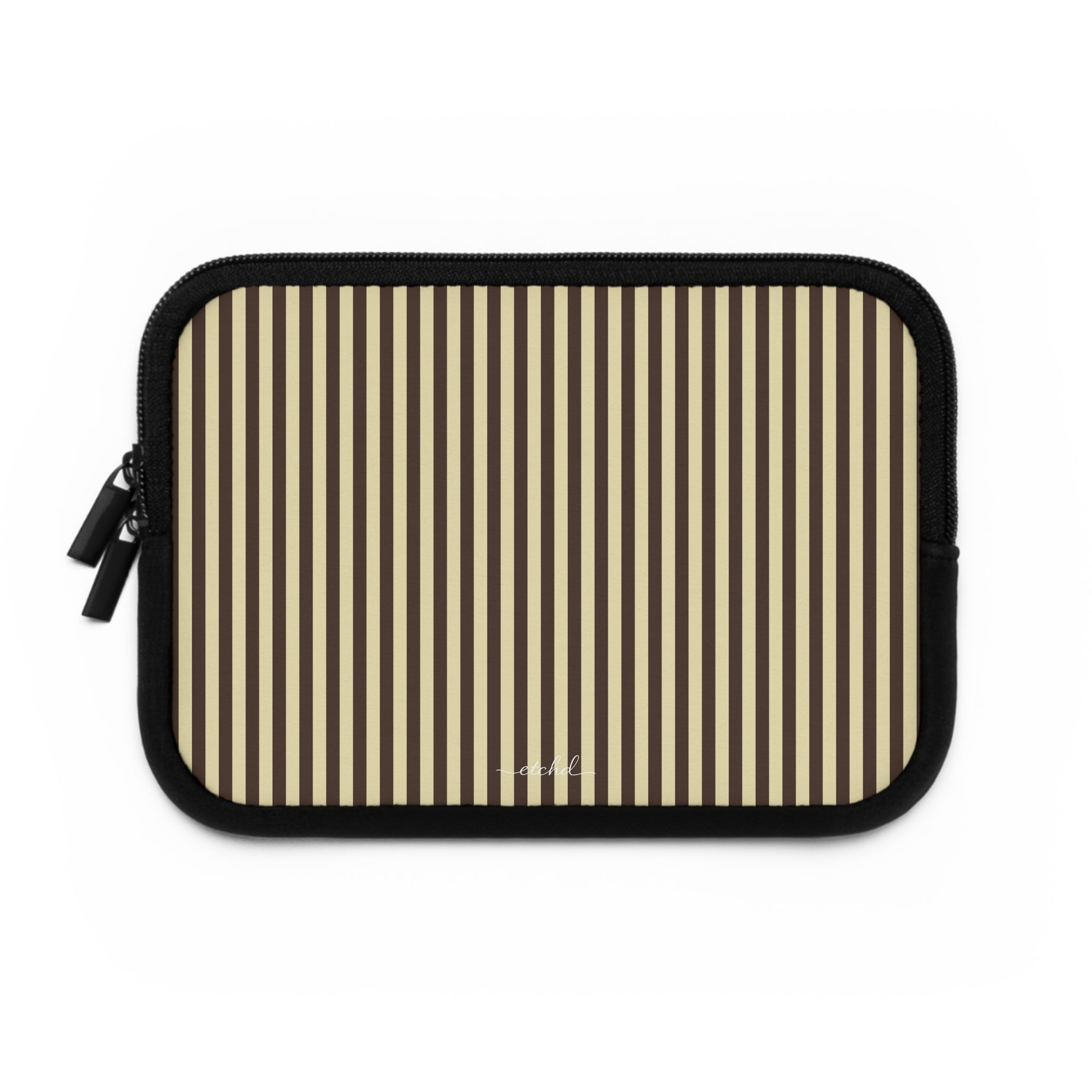 Butter Yellow And Brown Laptop Sleeve by etchd, view 2