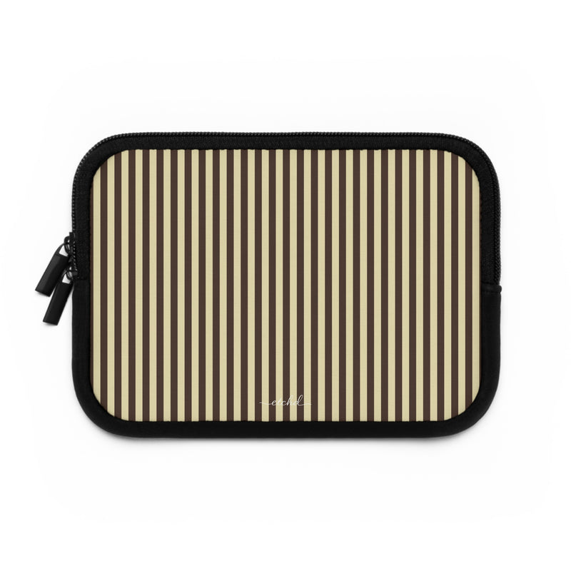 Butter Yellow And Brown Laptop Sleeve by etchd, view 2