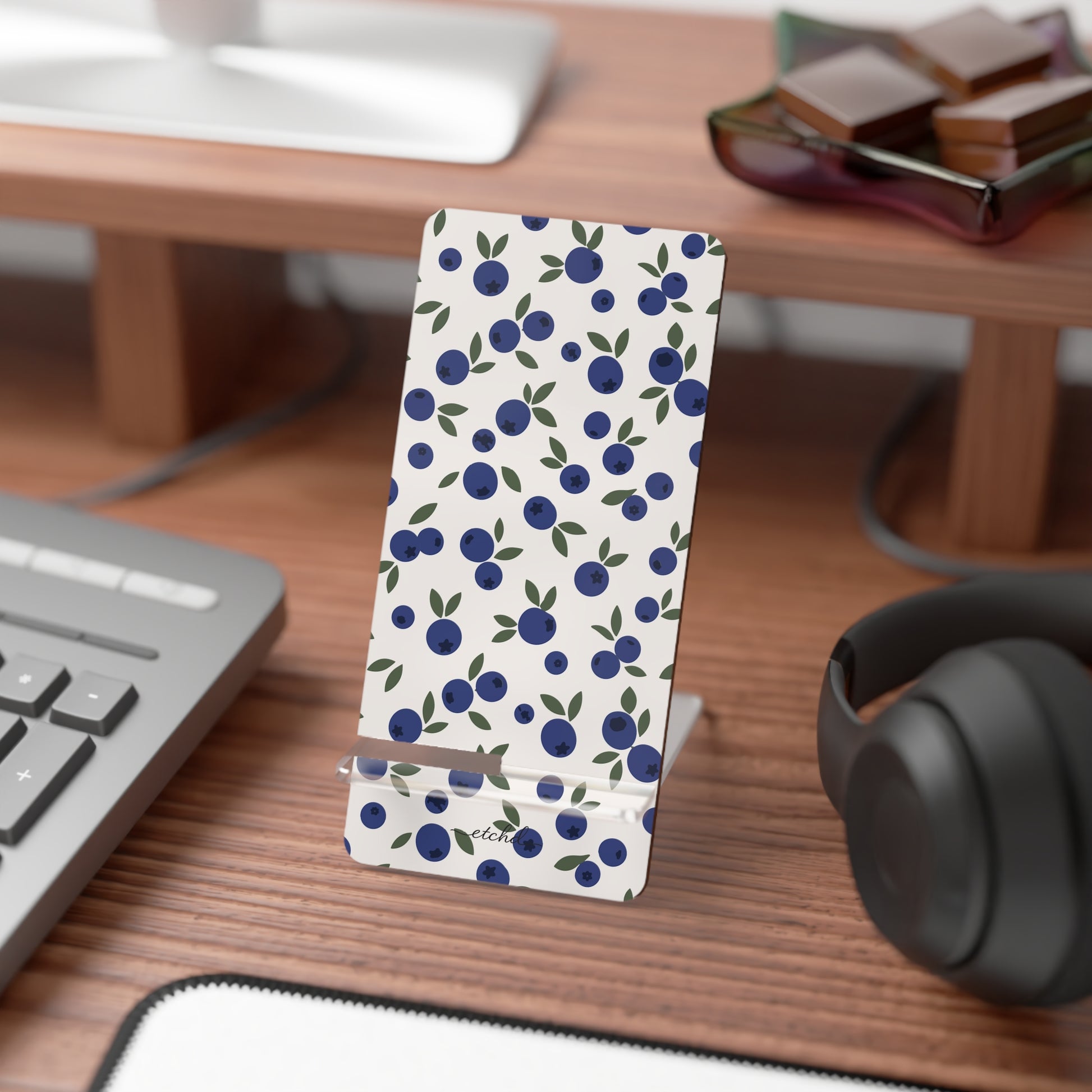 Blueberry Phone Stand by etchd, view 3