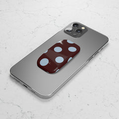 Cherry & Blue Polka Dot Click-On Phone Grip by etchd, view 4