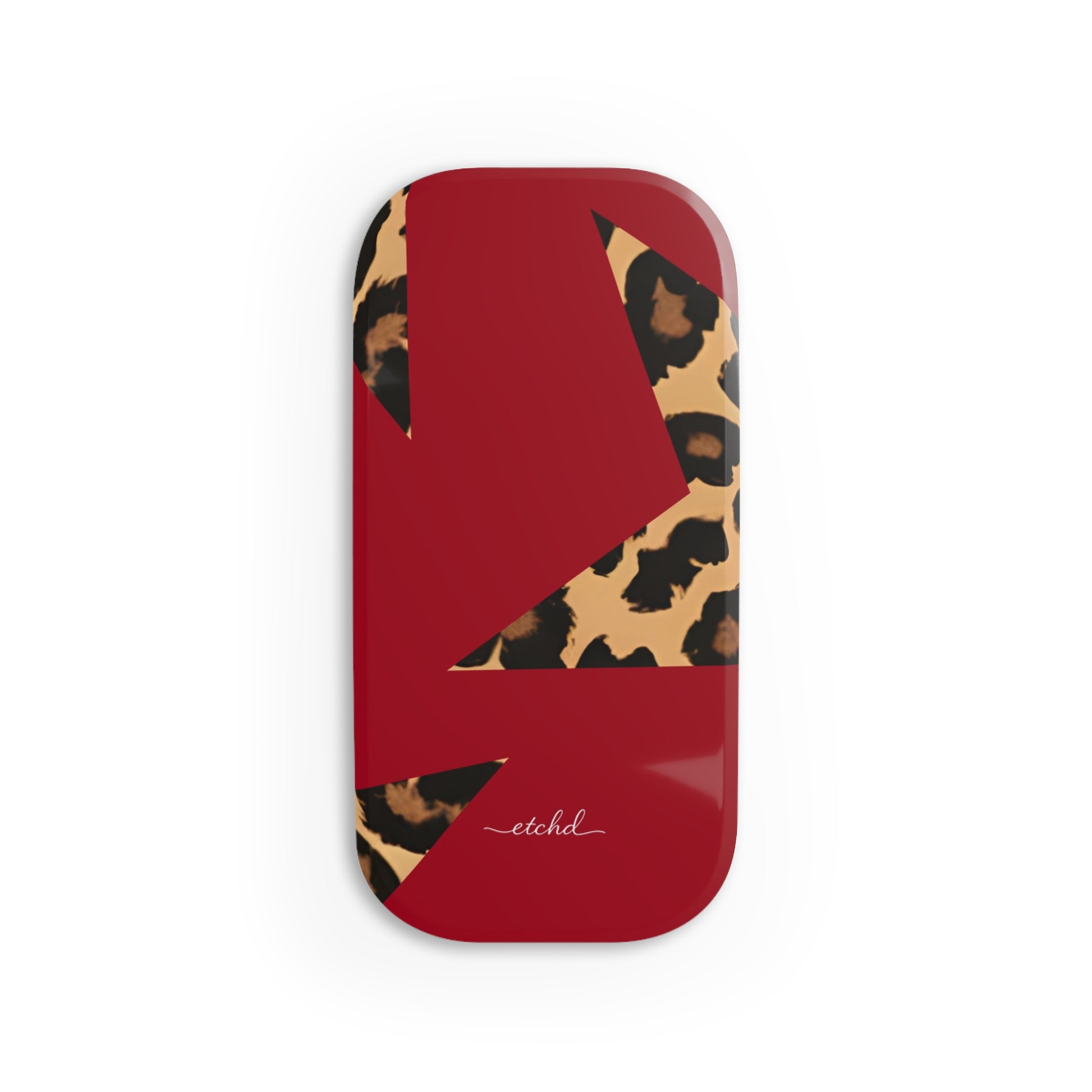 Red & Leopard Stars Click-On Phone Grip by etchd
