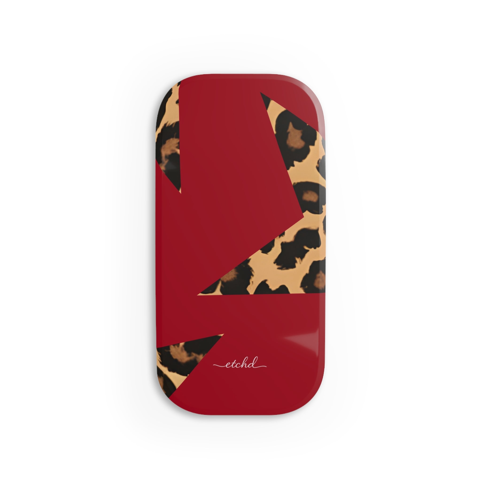 Red & Leopard Stars Click-On Phone Grip by etchd