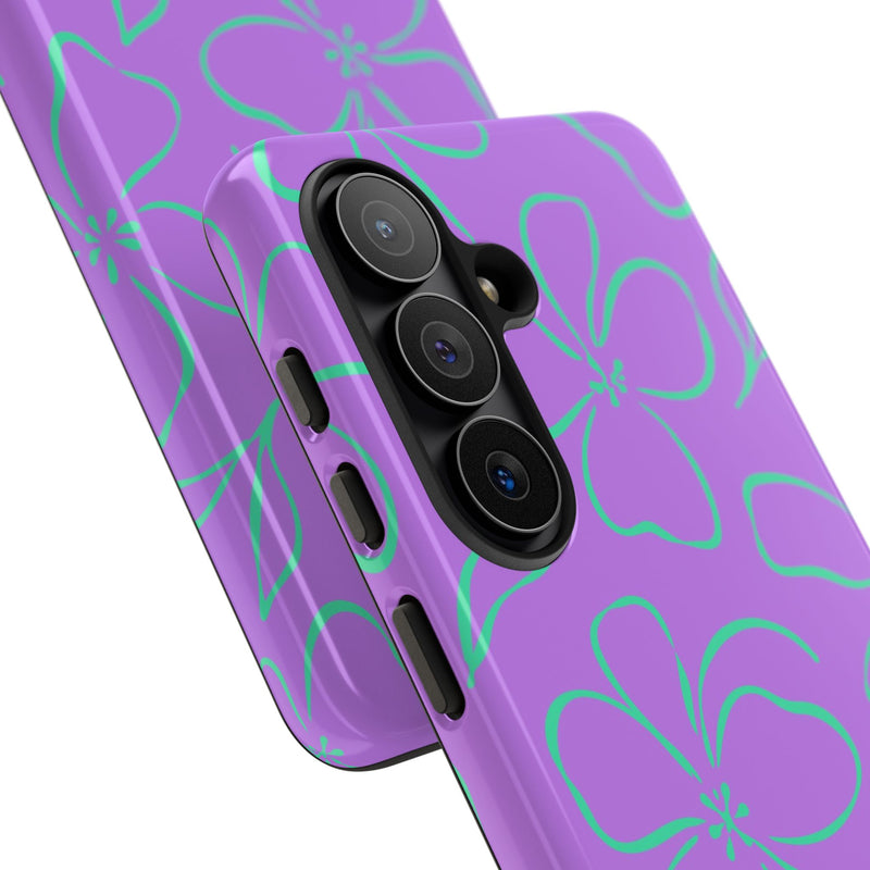 Lilac & Hypermint Floral Phone Case by etchd, view 209