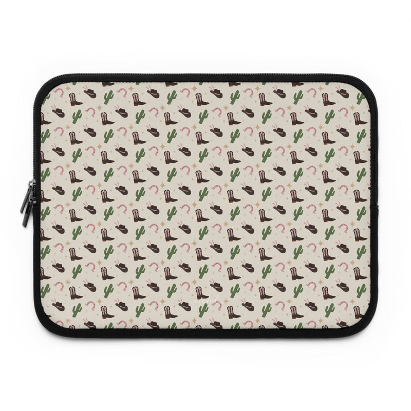 Pink Western Laptop Sleeve-zoom-