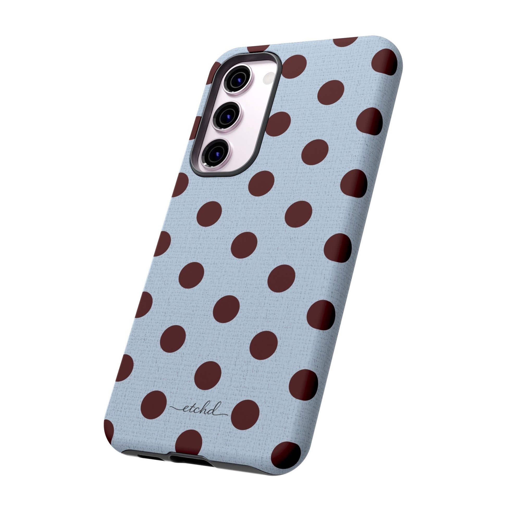 Blue & Cherry Polka Dot Phone Case by etchd, view 43