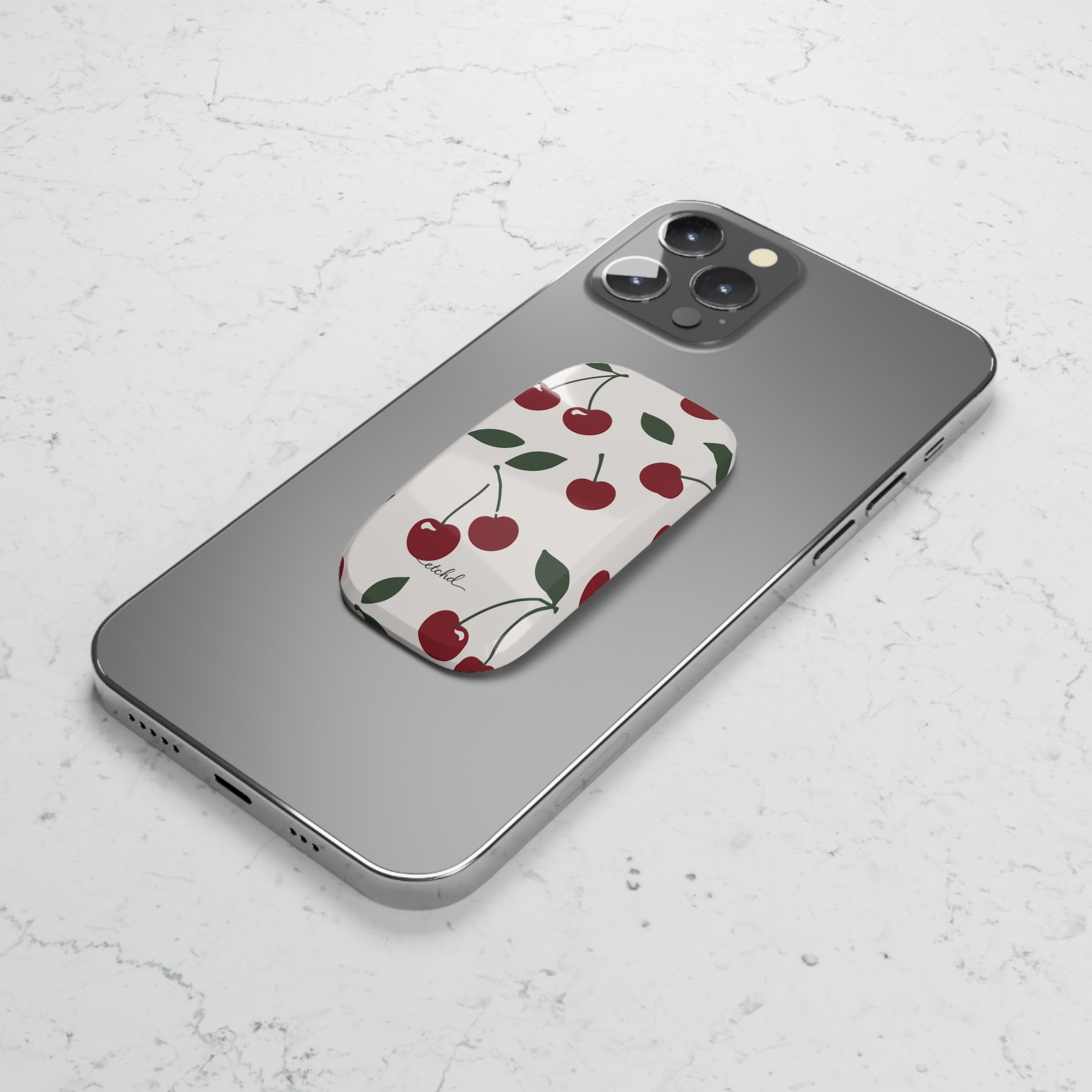 Cherry Click-On Phone Grip by etchd, view 5