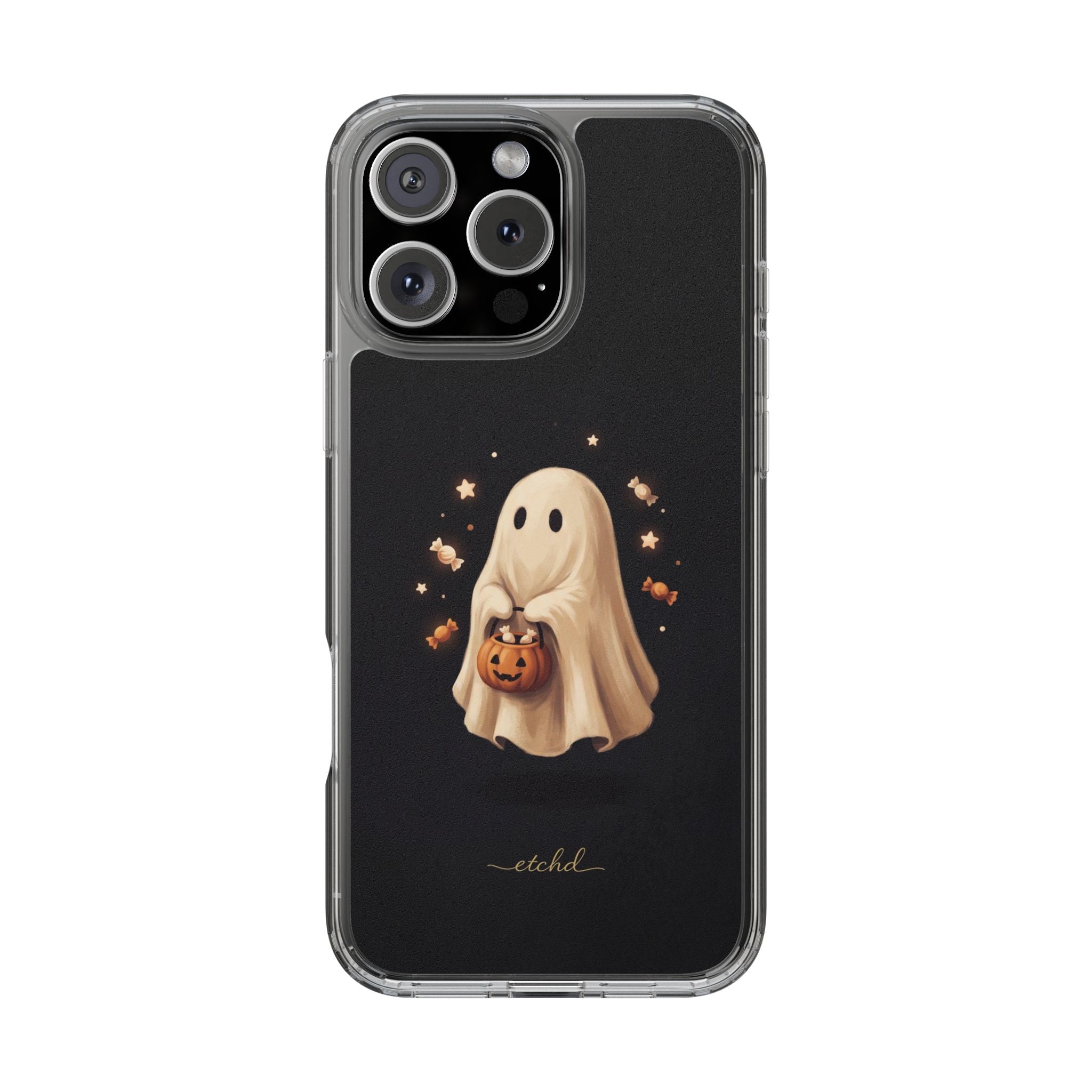 Candy Ghost Clear Phone Case by etchd