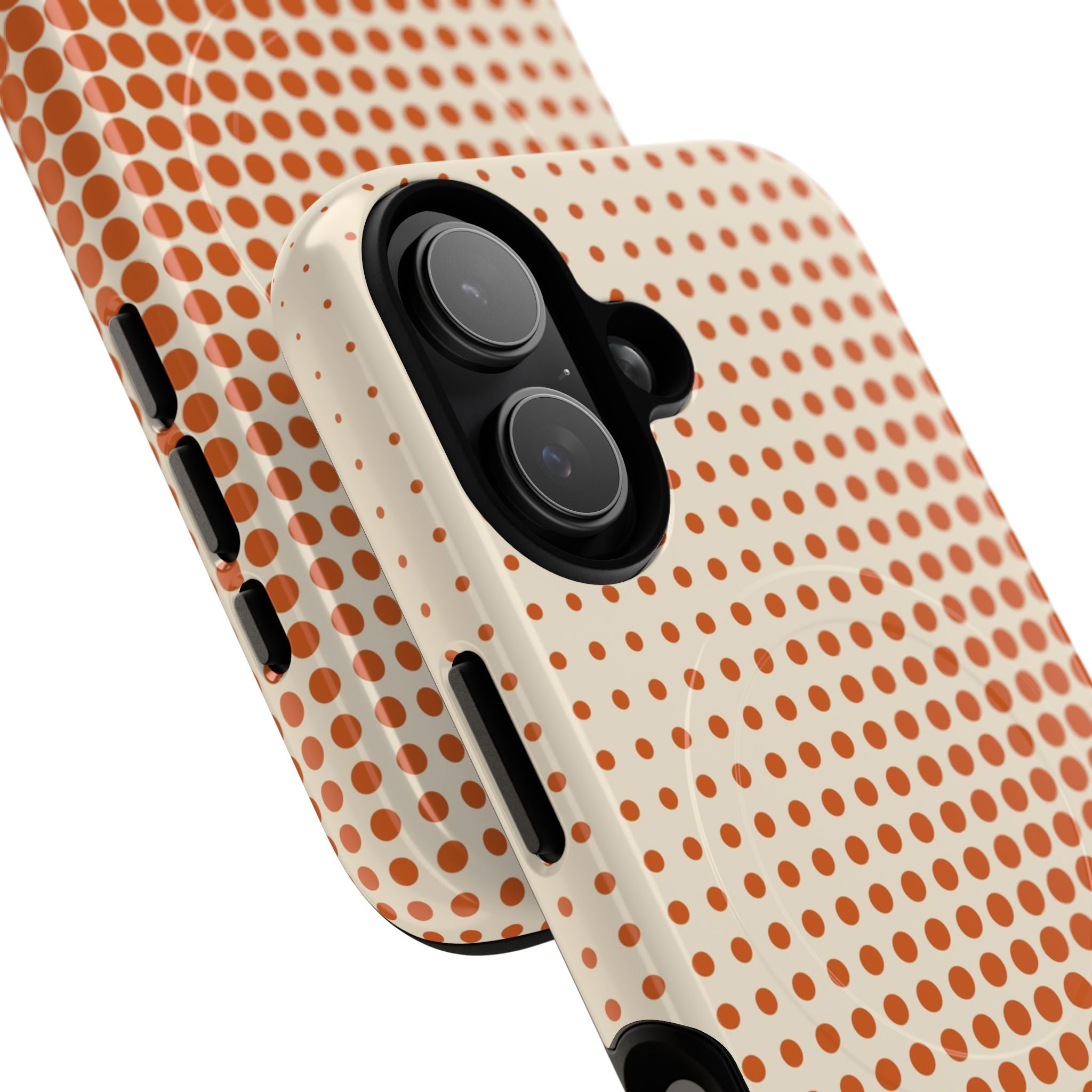 Tangerine Halftone Magnetic Phone Case by etchd, view 87
