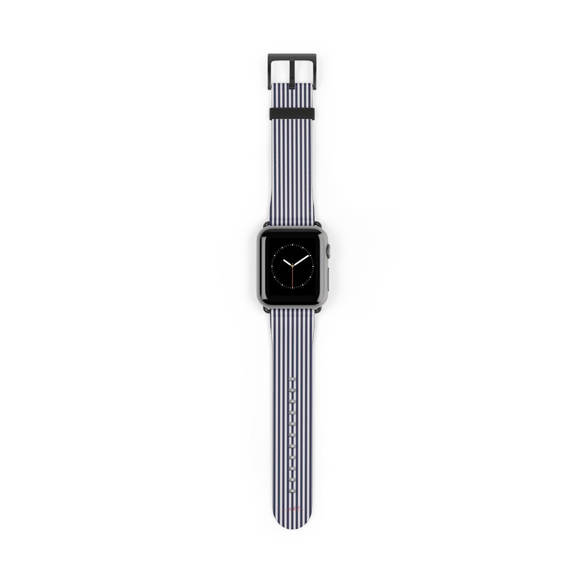 Navy & Cream Striped Correa para smartwatch de etchd