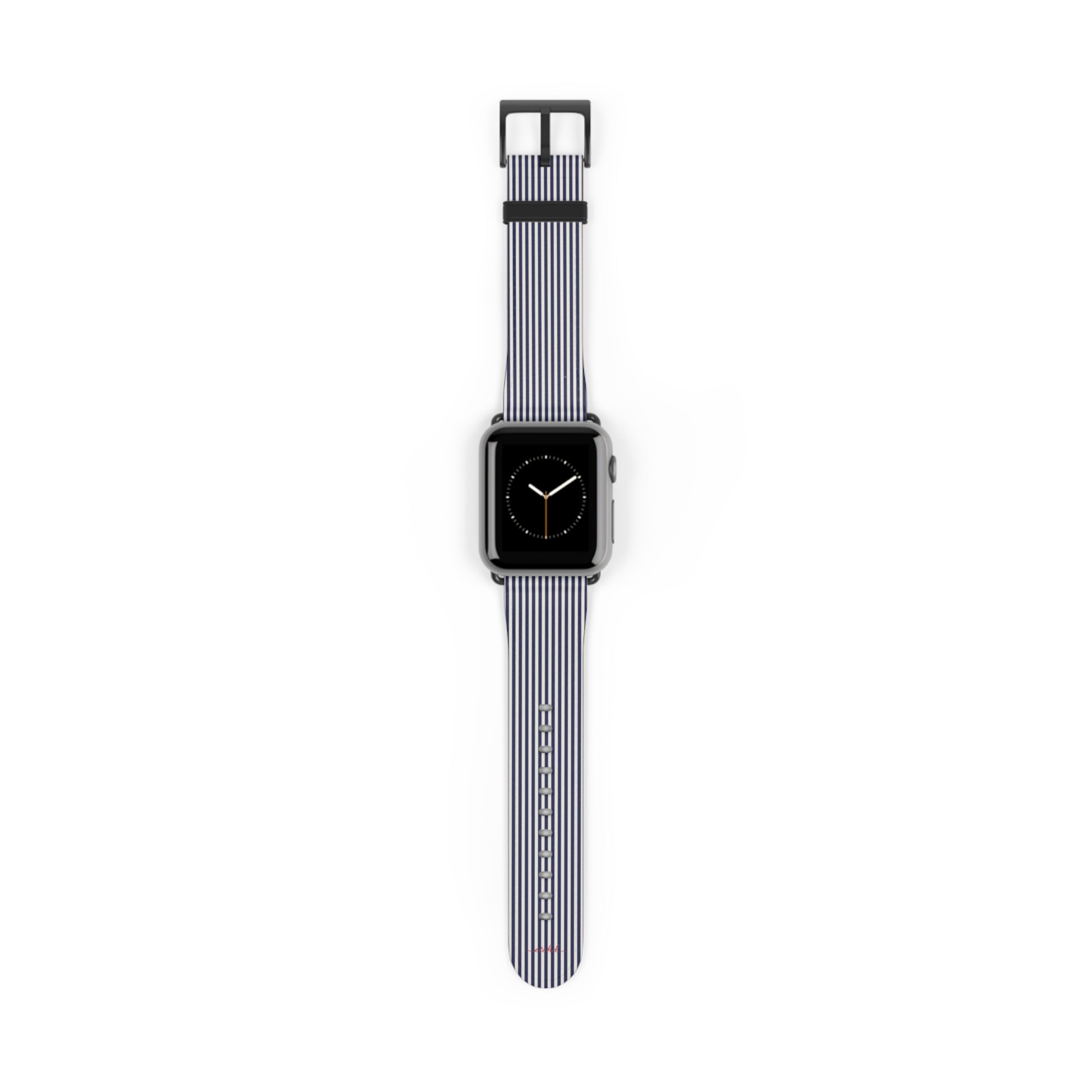 Navy & Cream Striped Smartwatch Strap by etchd