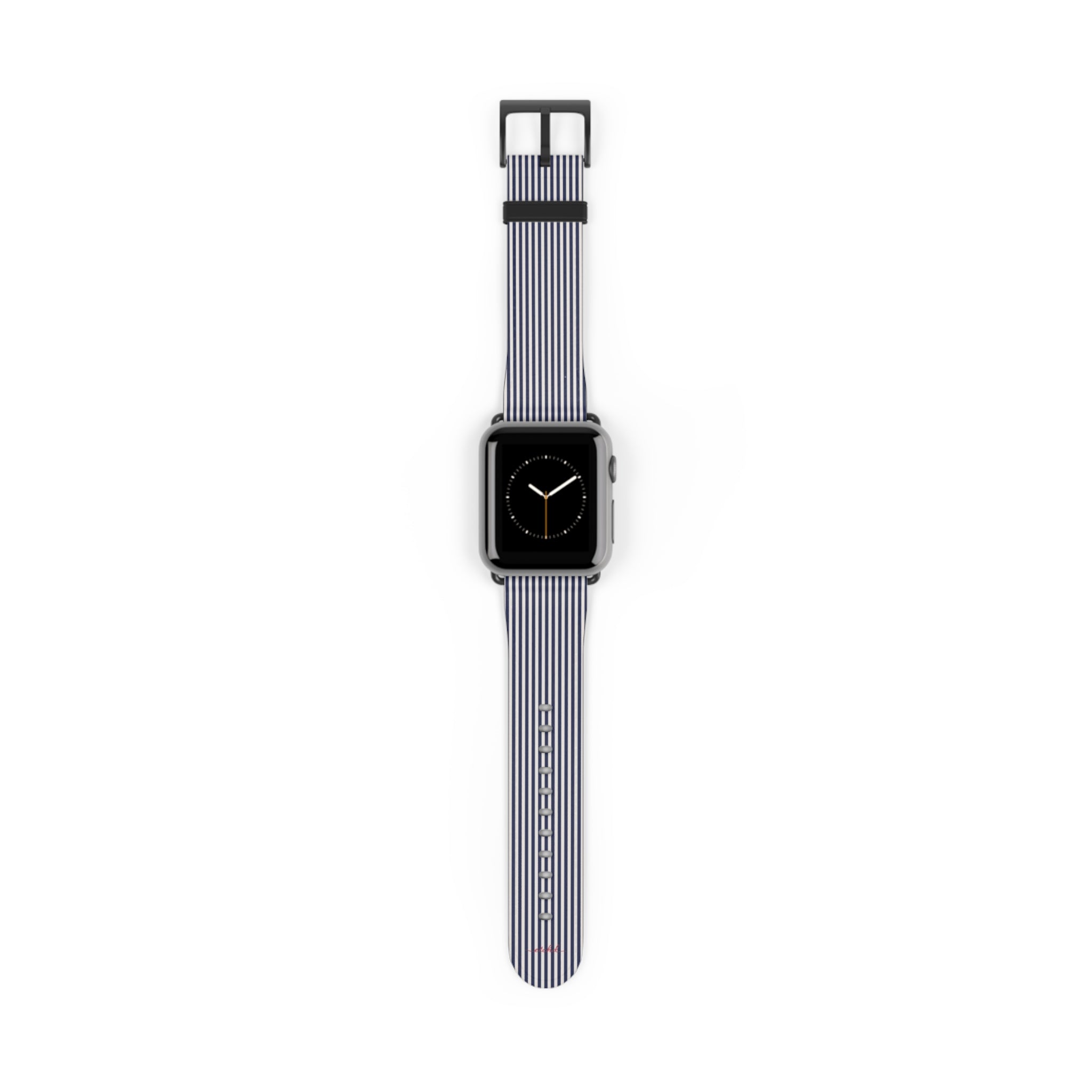 Navy & Cream Striped Smartwatch Strap by etchd