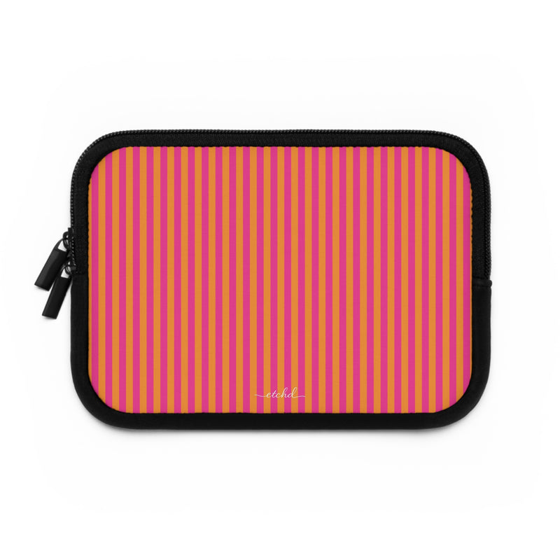 Pink And Orange Laptop Sleeve by etchd, view 2