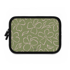 Green & Pink Floral Laptop Sleeve by etchd, view 2