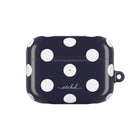 White & Navy Polka Dot Funda para AirPods