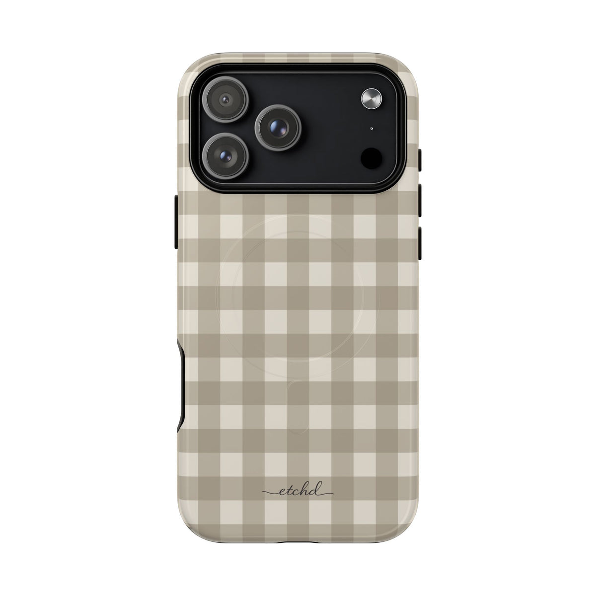 Neutral Gingham Magnetic Phone Case by etchd, view 31