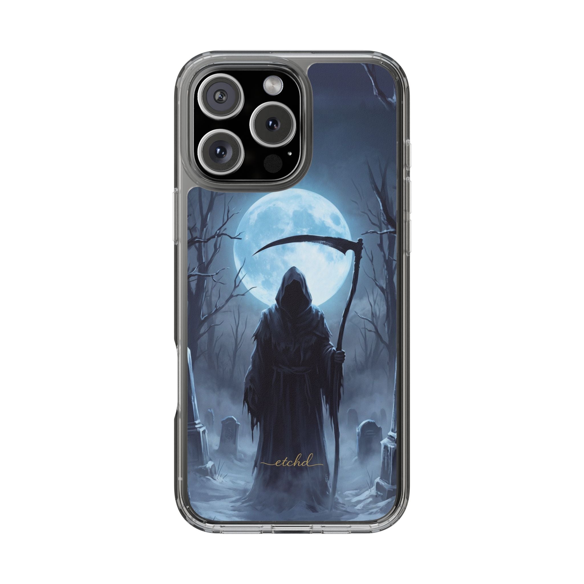 The Reaper Clear Phone Case by etchd
