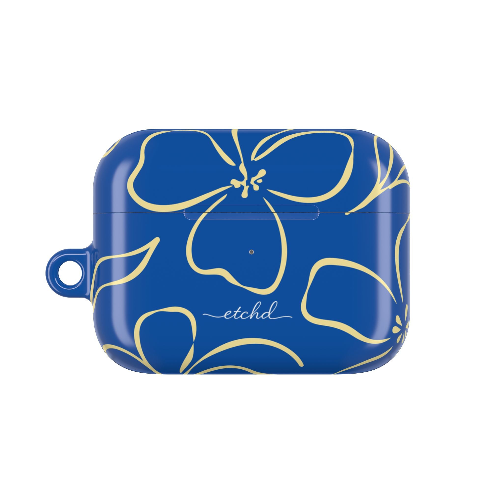 Cobalt & Butter Floral AirPod Case by etchd, view 2