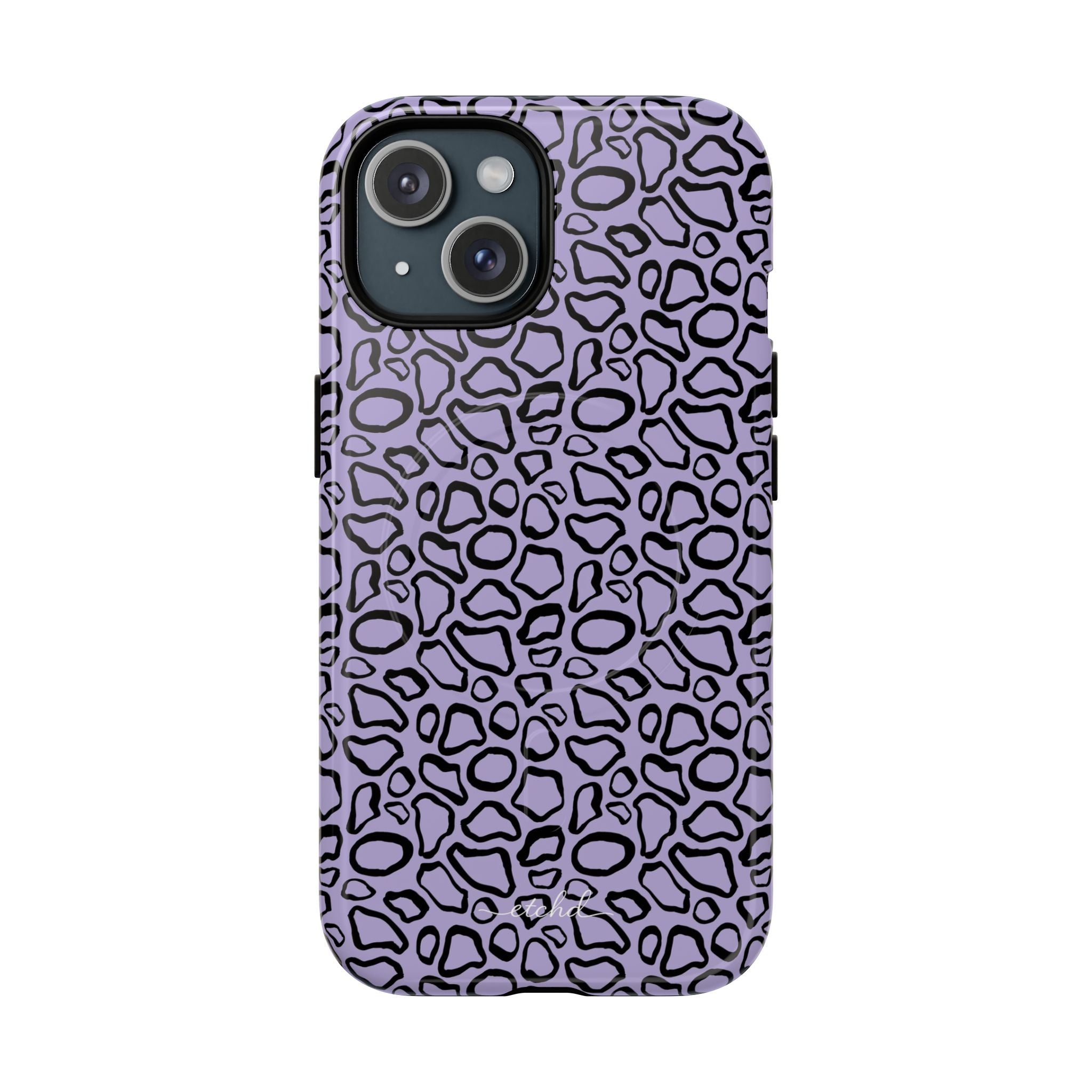 Abstract Print Lavender Magnetic Phone Case by etchd, view 2