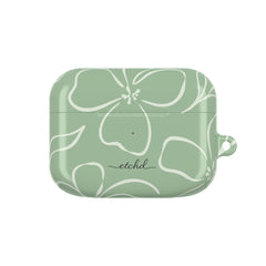 Sage & Cream Floral AirPod Case by etchd