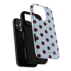 Blue & Cherry Polka Dot Phone Case by etchd, view 28