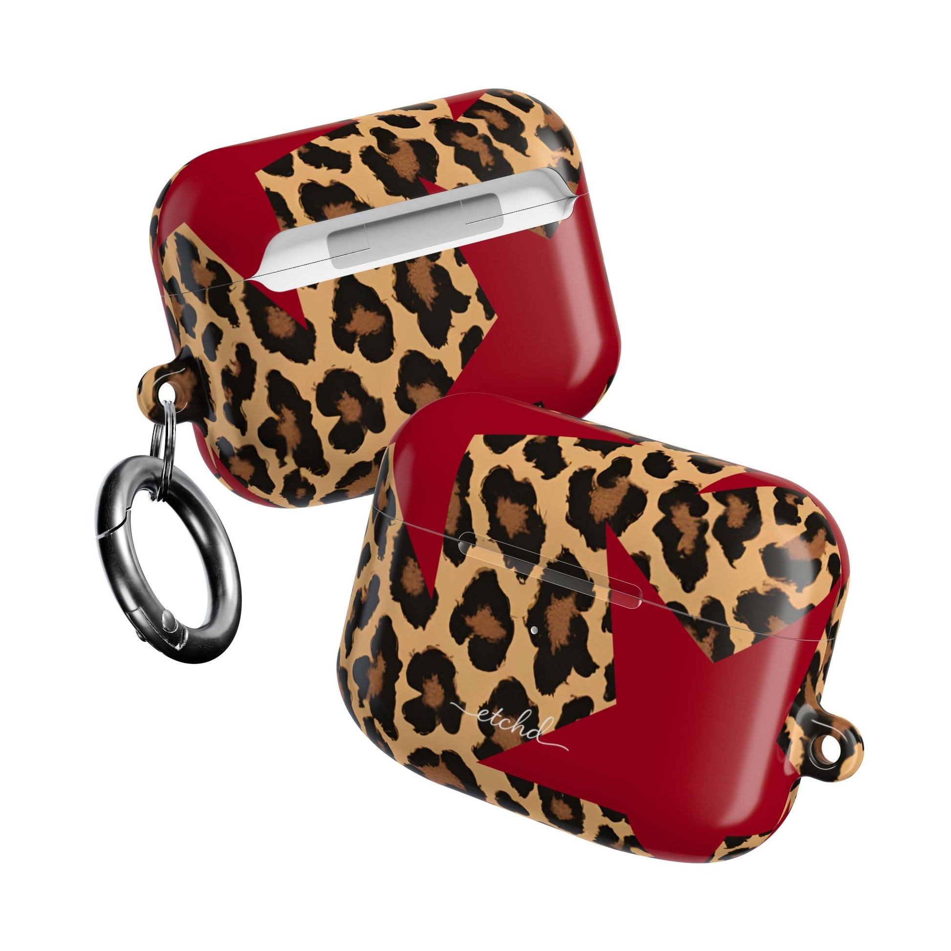 Leopard & Red Stars AirPod Case by etchd, view 10