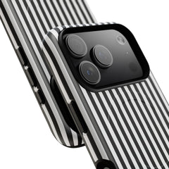 Black & White Striped Magnetic Phone Case by etchd, view 99