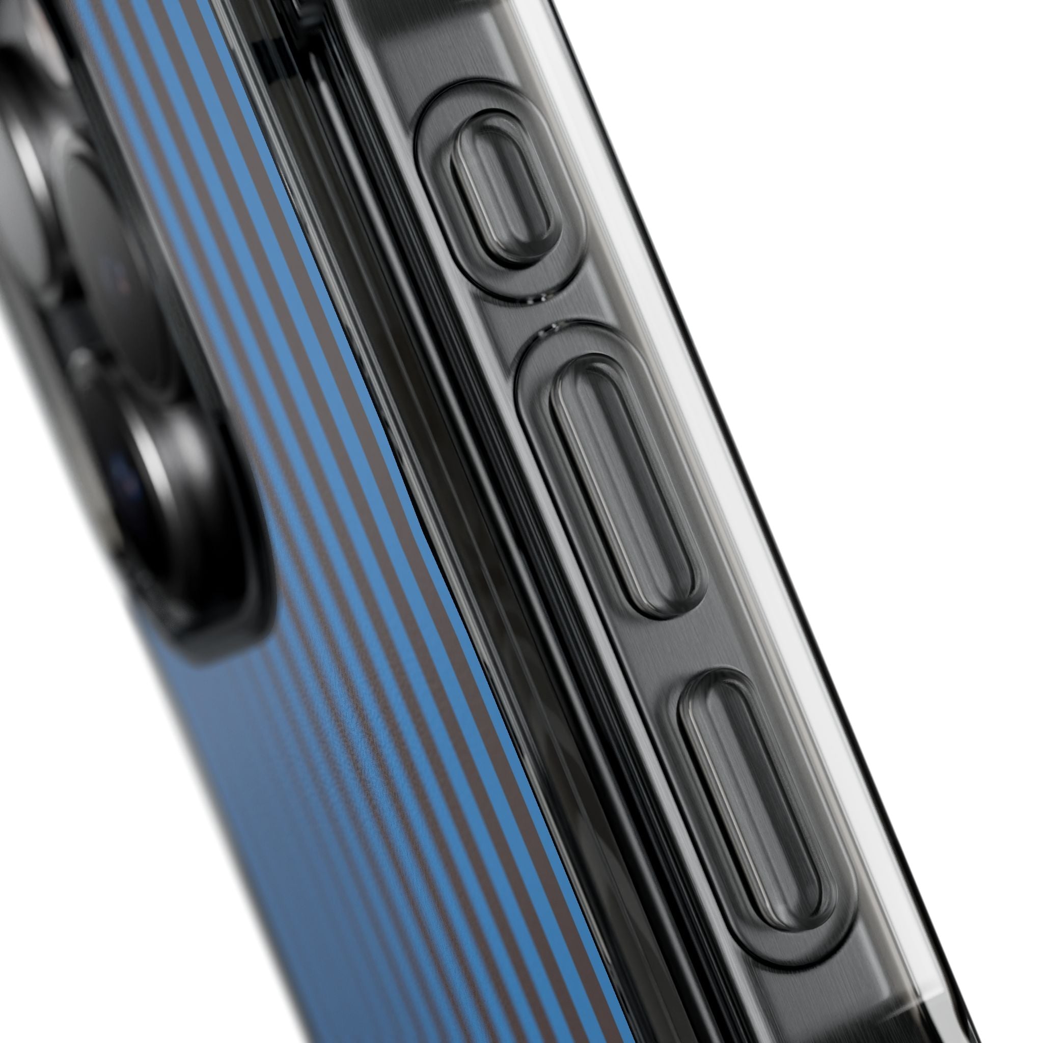 Espresso And Cerulean Clear Magnetic Phone Case by etchd