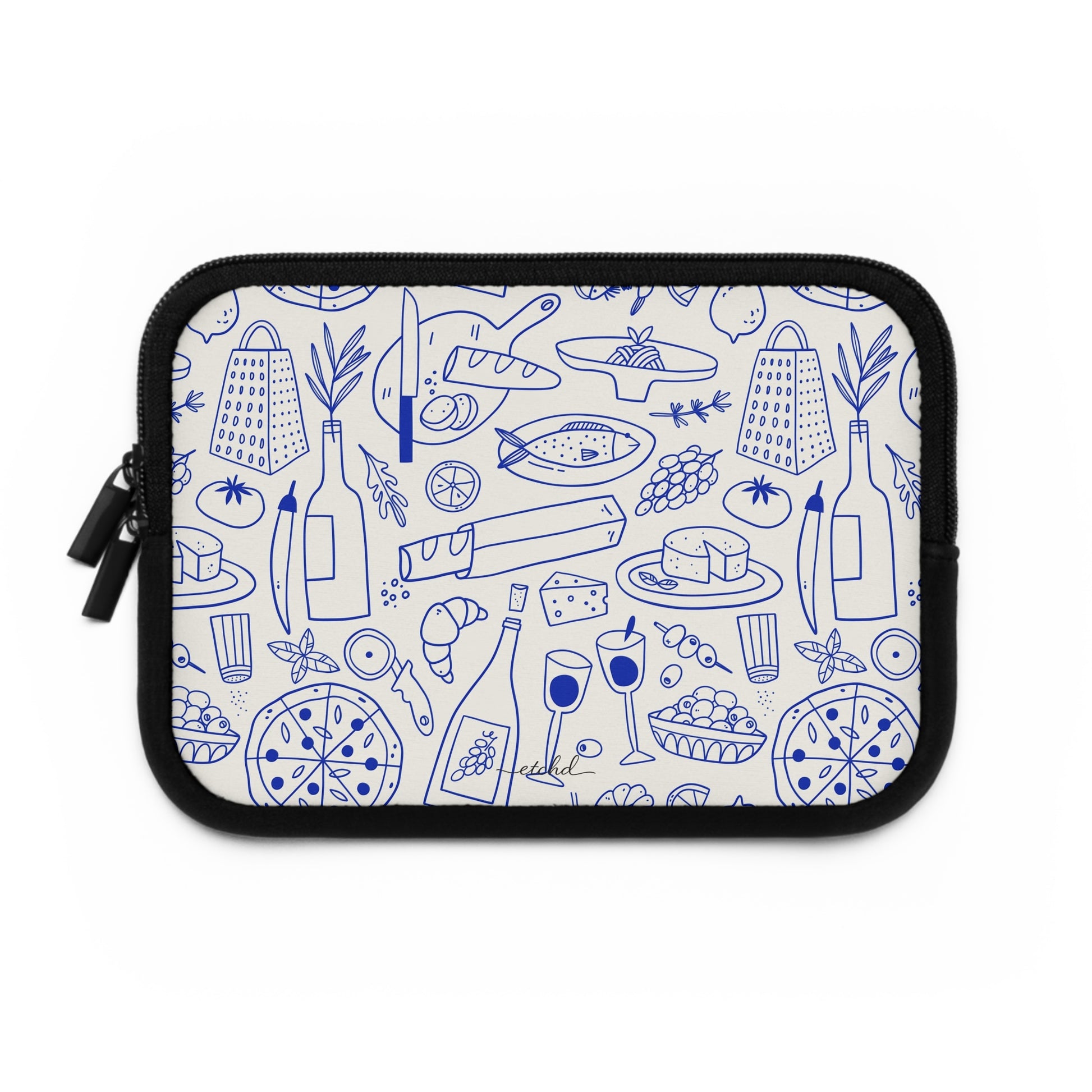 Food Pattern Laptop Sleeve by etchd, view 2
