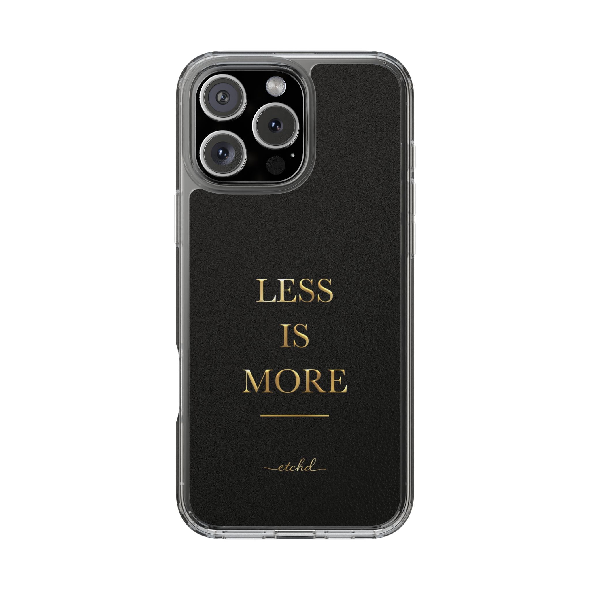 Less Is More Clear Phone Case by etchd
