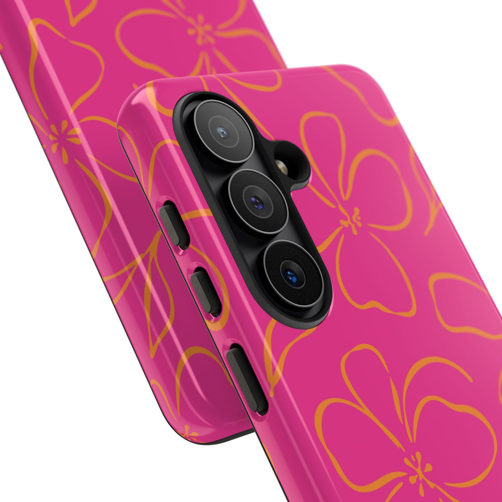 Pink & Orange Floral Phone Case by etchd, view 209