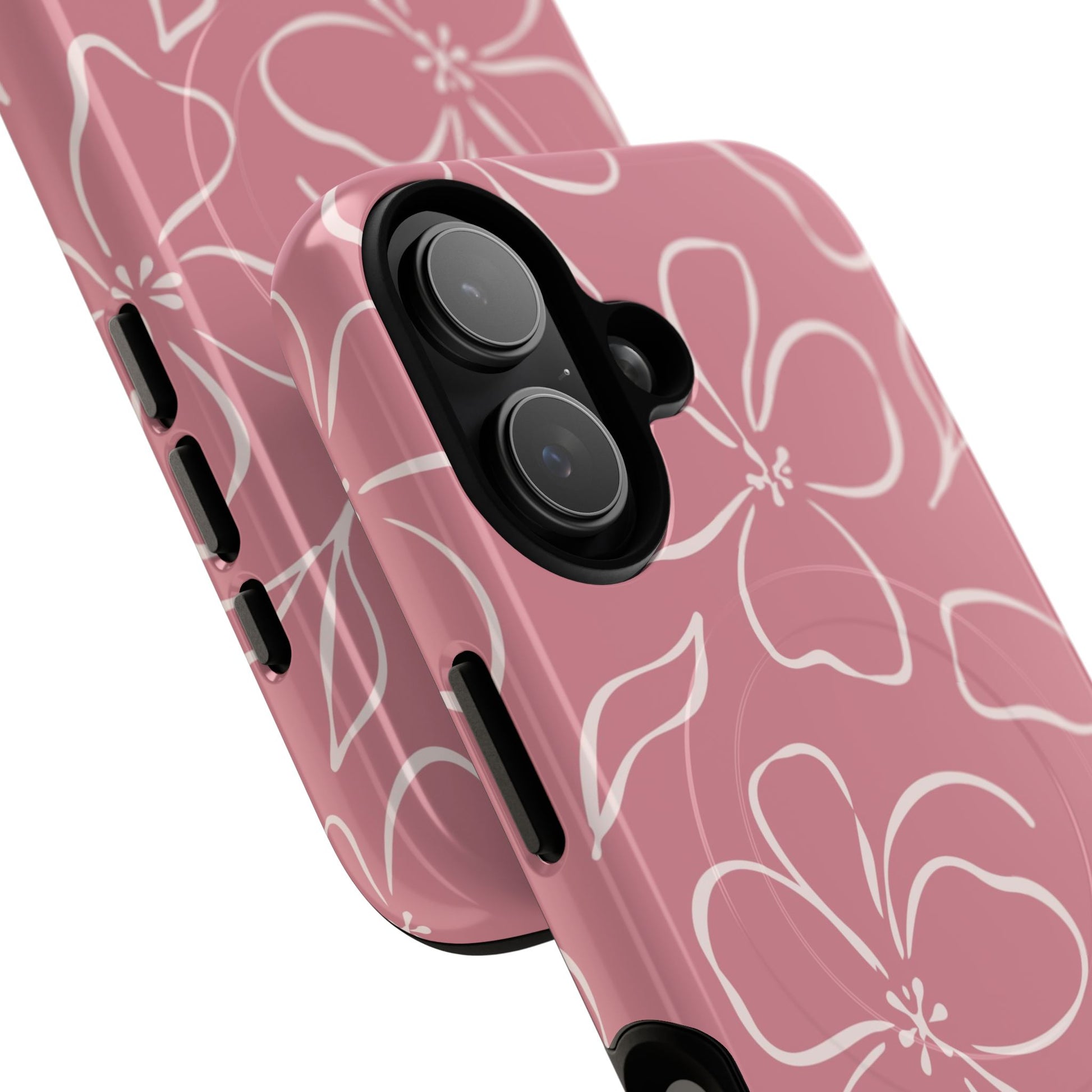 Blush & Cream Floral Magnetic Phone Case by etchd, view 87