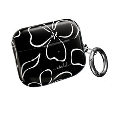 Black & White Floral AirPod Case by etchd, view 8