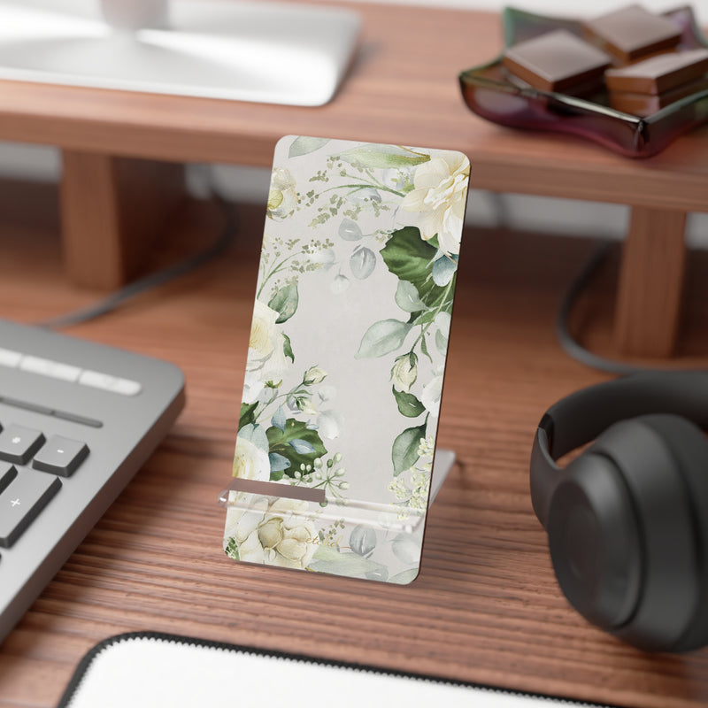 White Roses Phone Stand-zoom-