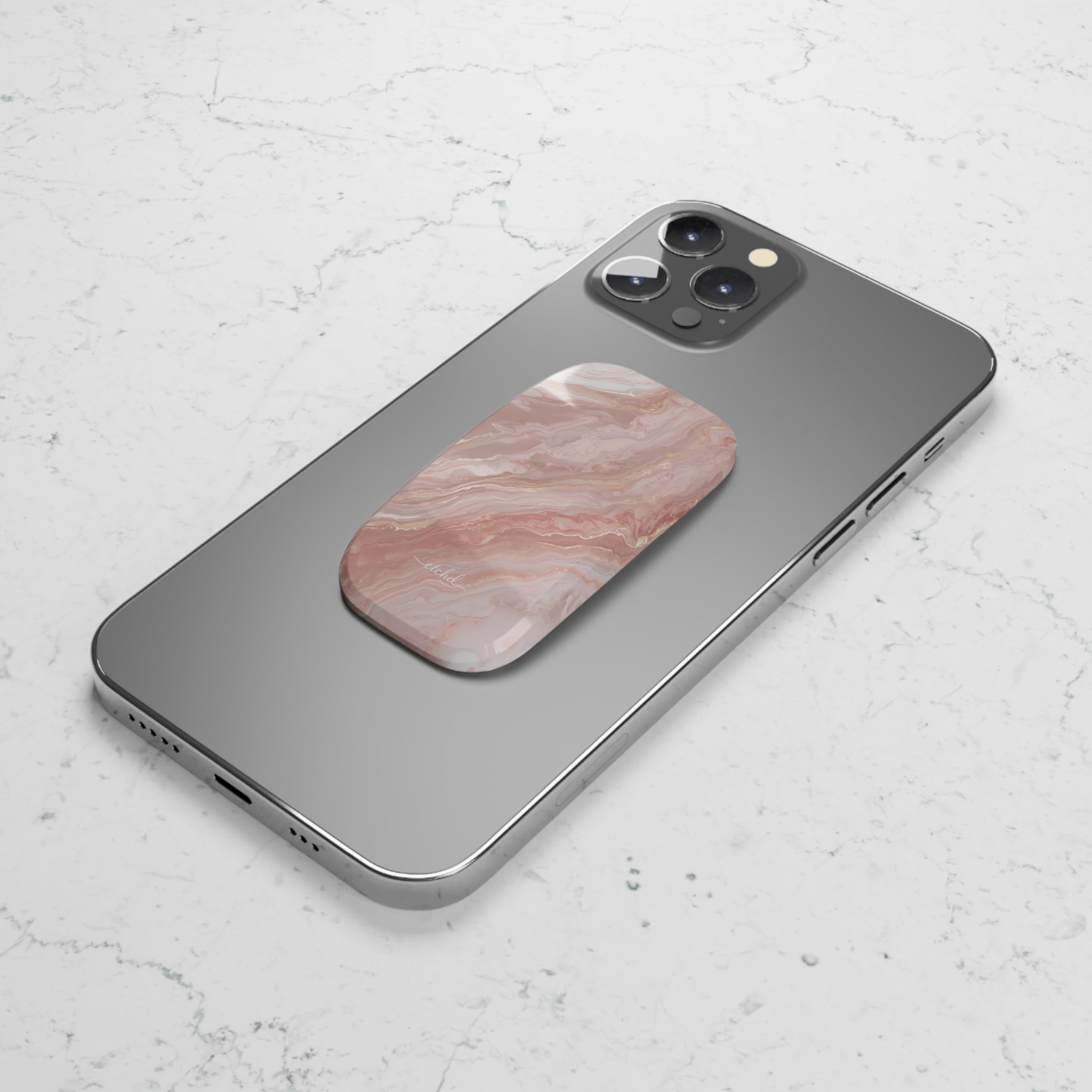 Rose Quartz Click-On Phone Grip by etchd, view 4