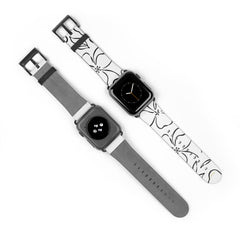 White & Black Floral Smartwatch Strap by etchd, view 10
