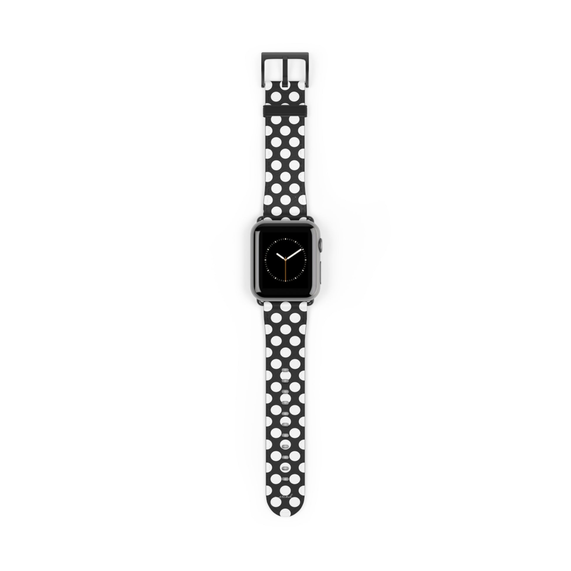White & Black Polka Dot Correa para smartwatch de etchd