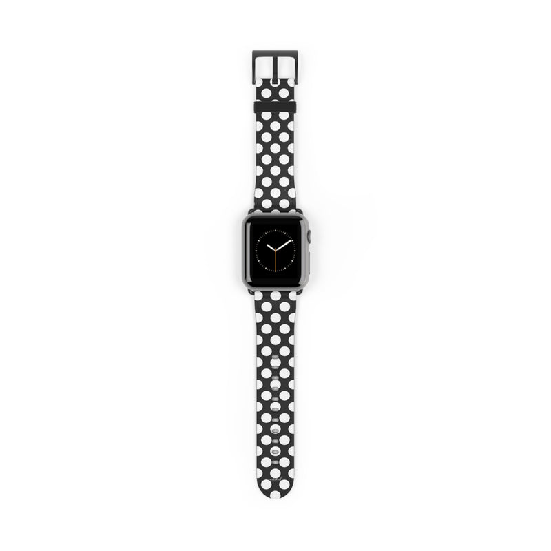 White & Black Polka Dot Correa para smartwatch de etchd