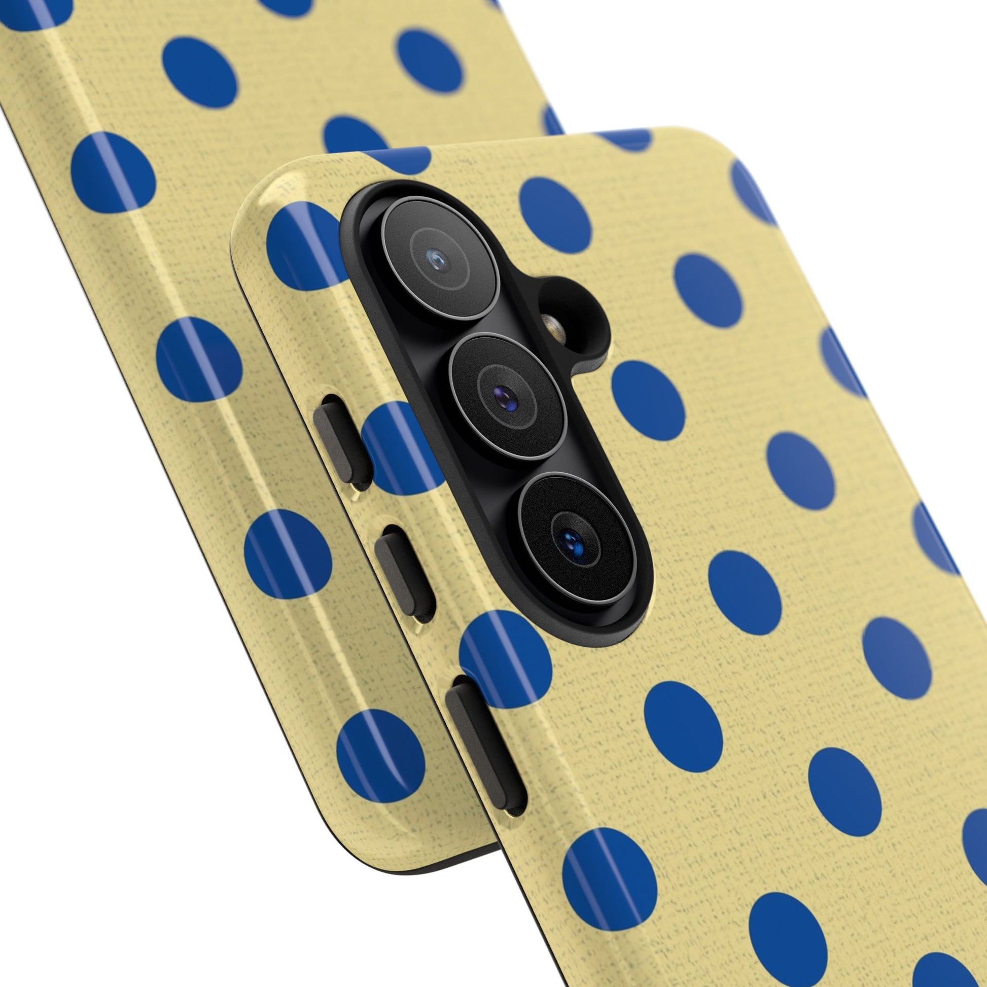 Cobalt And Butter Polka Dot Phone Case by etchd, view 209