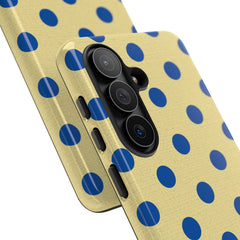 Cobalt And Butter Polka Dot Phone Case by etchd, view 209