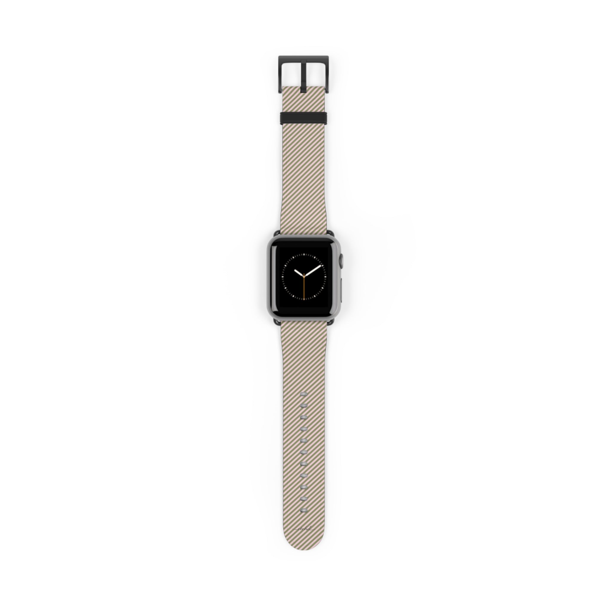 Green & Pink Striped Diagonal Smartwatch Strap by etchd