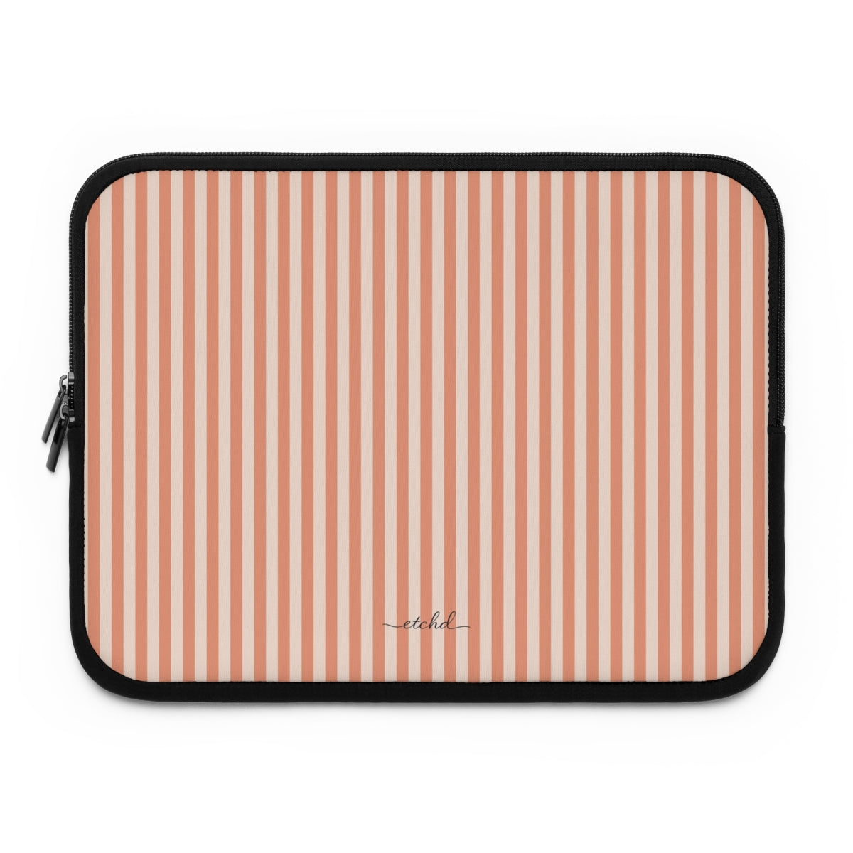 Coral & Cream Striped Custodia per laptop di etchd