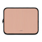 Coral & Cream Striped Laptop Sleeve