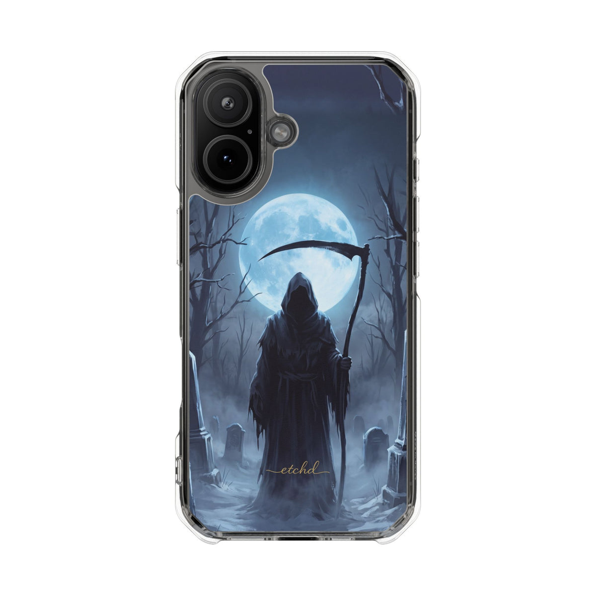 The Reaper Clear Magnetic Phone Case by etchd, view 13