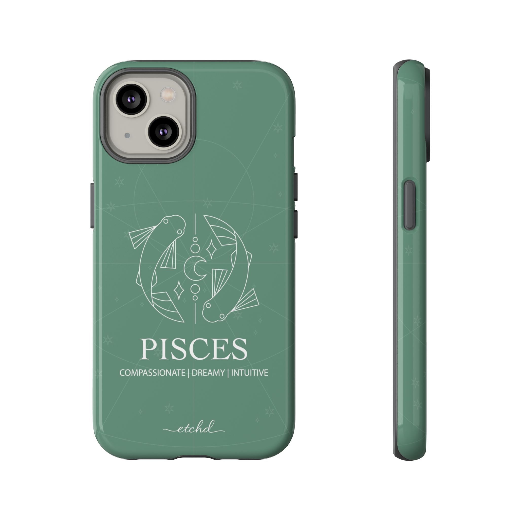 Pisces Phone Case by etchd, view 2