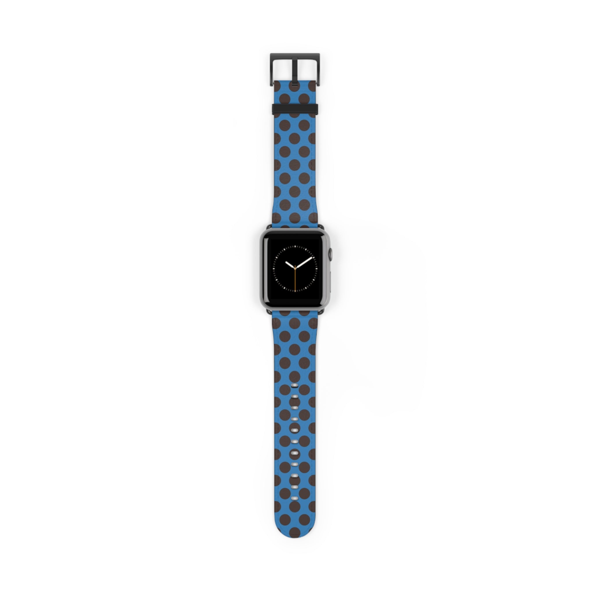 Espresso & Cerulean Polka Dot Smartwatch Strap by etchd, view 2